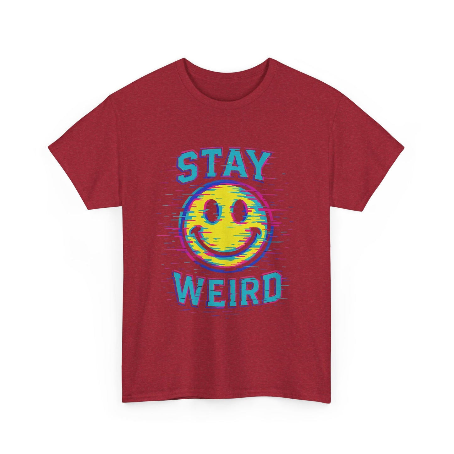"Stay Weird" Glitch Smiley T-Shirt