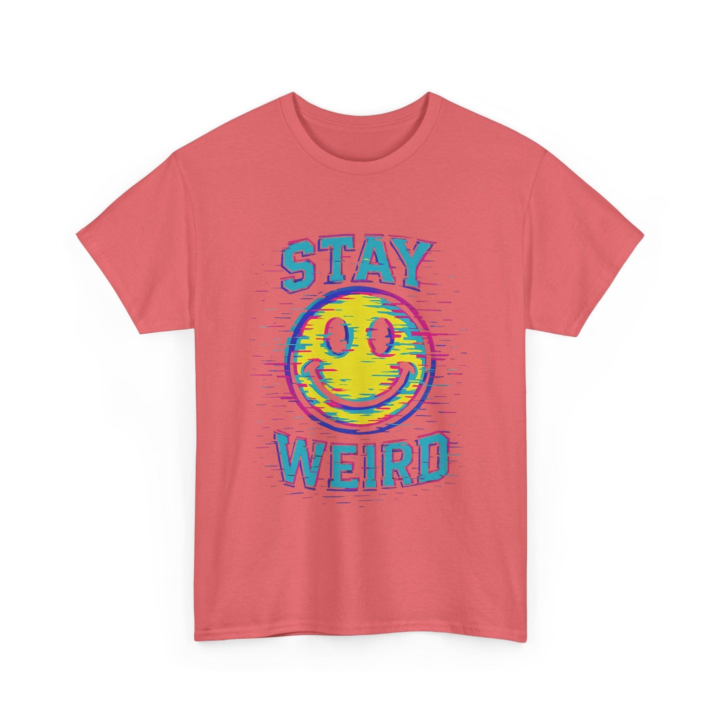 "Stay Weird" Glitch Smiley T-Shirt