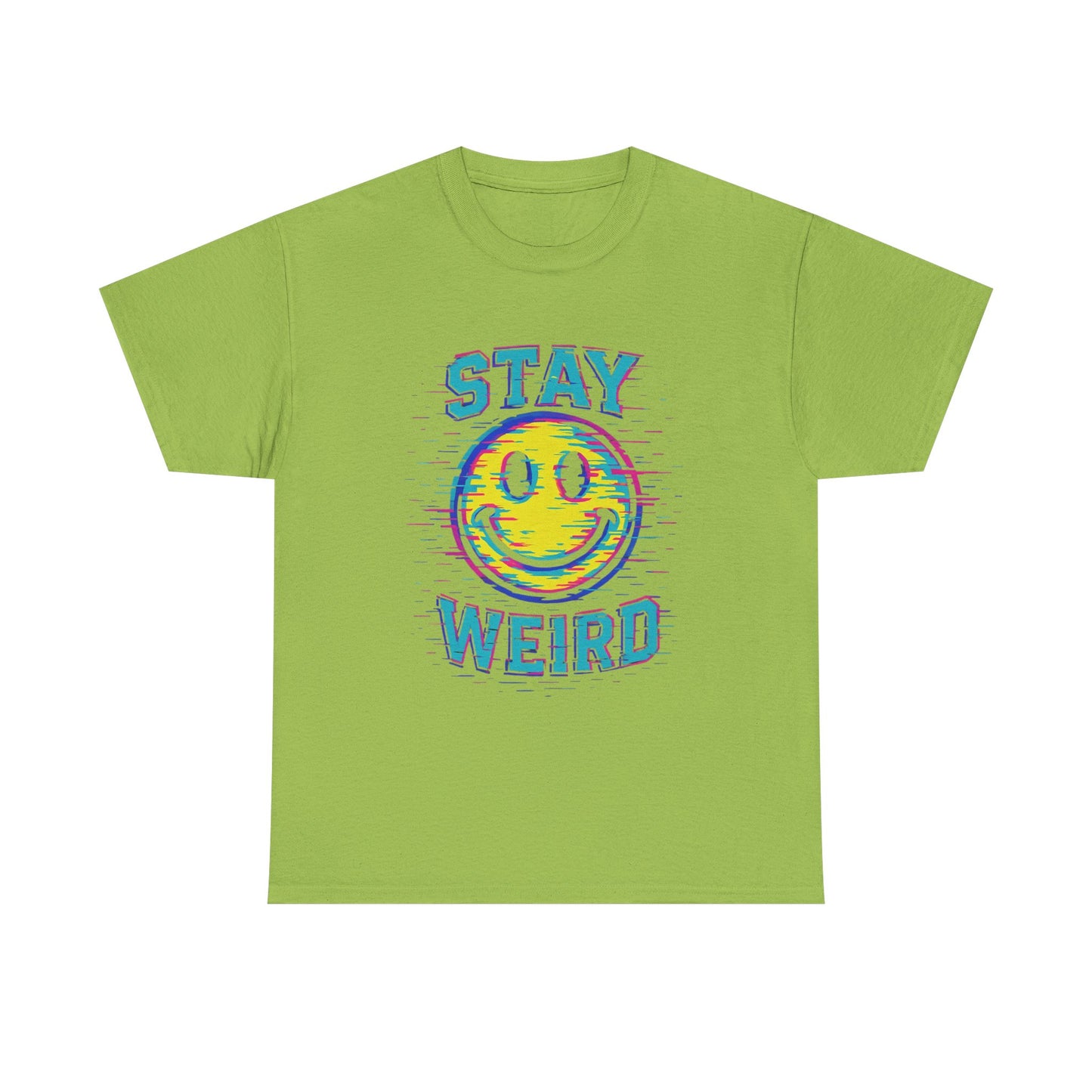 "Stay Weird" Glitch Smiley T-Shirt
