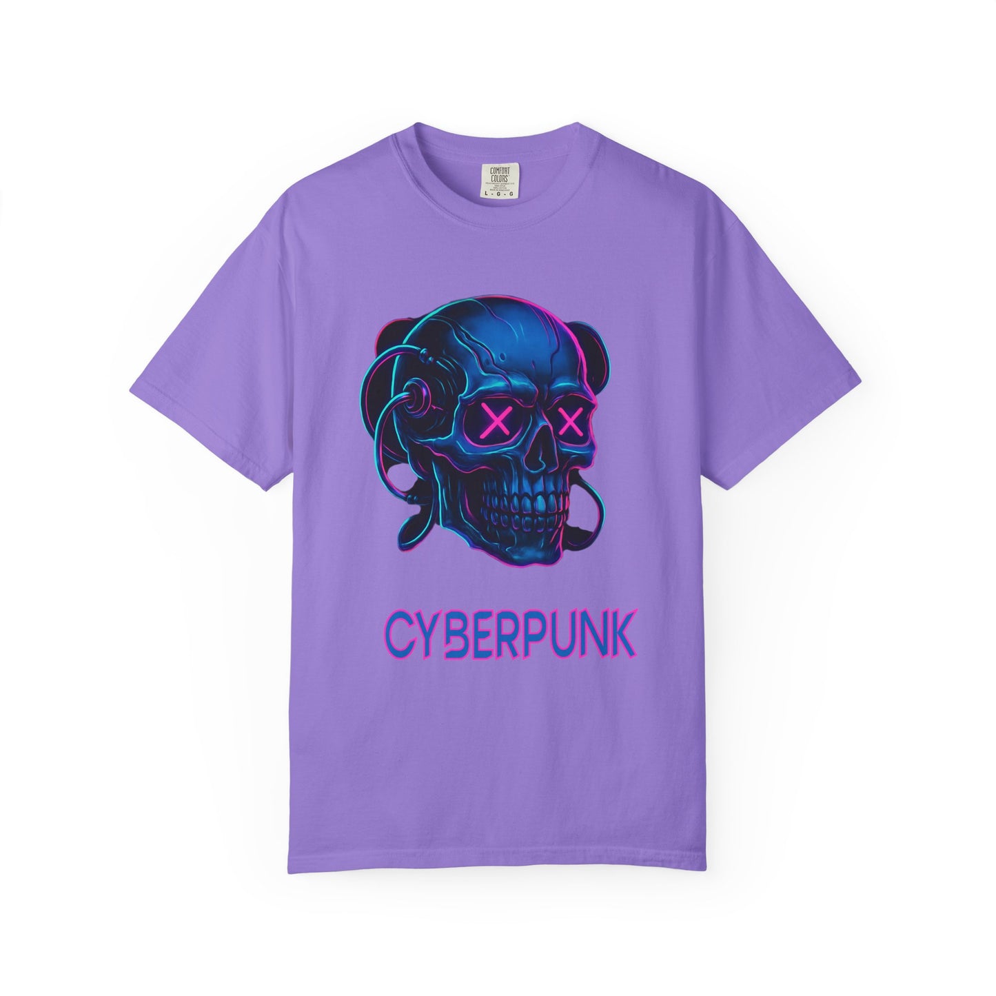Cyberpunk Skull T-Shirt | Unisex Graphic Tee, Streetwear, Gift for Gamers, Festival Wear, Edgy Apparel, Retro Style