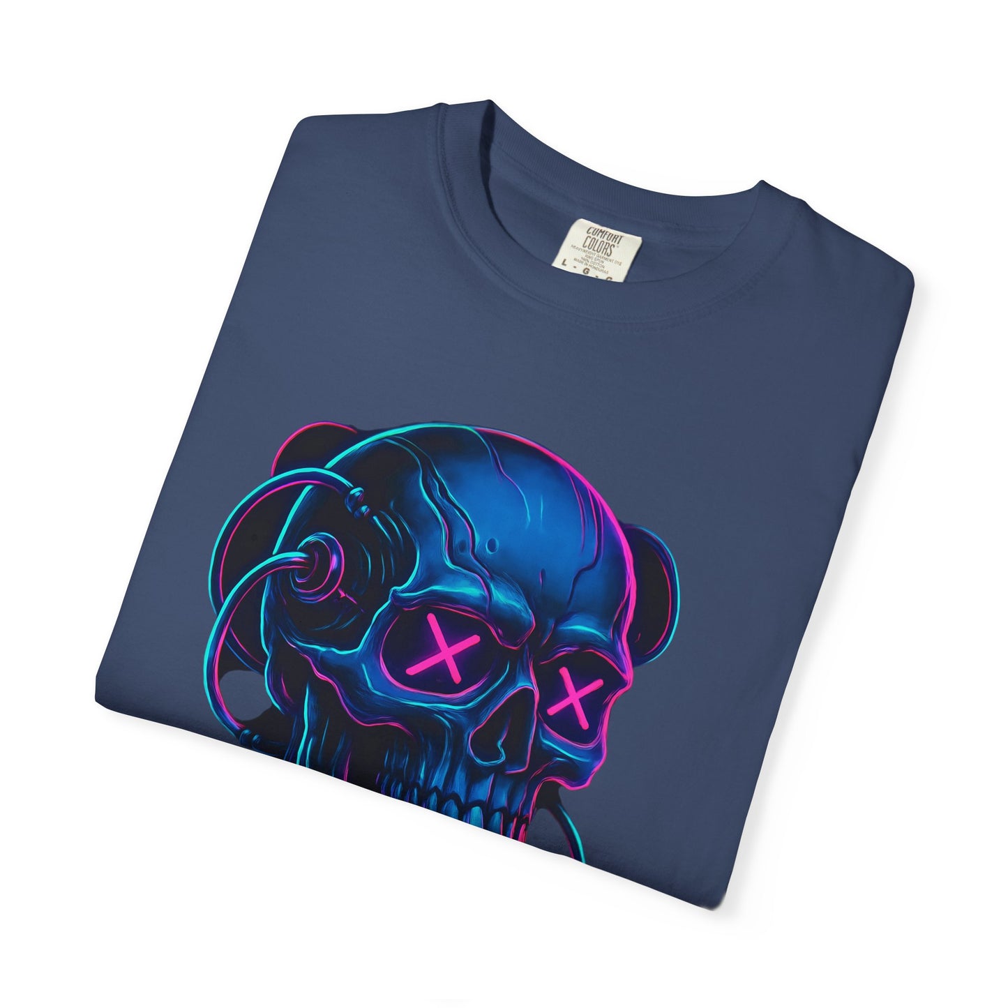 Cyberpunk Skull T-Shirt | Unisex Graphic Tee, Streetwear, Gift for Gamers, Festival Wear, Edgy Apparel, Retro Style