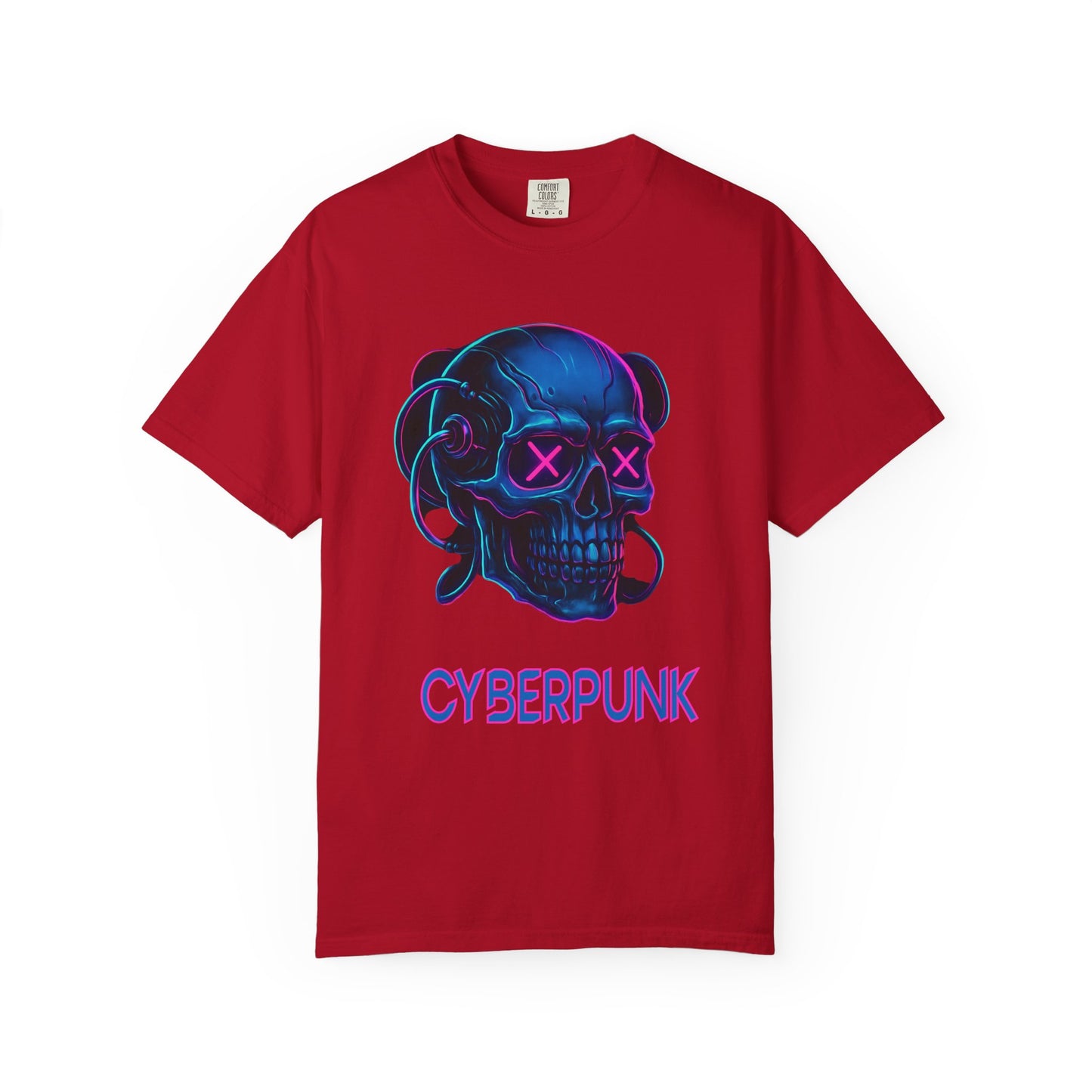 Cyberpunk Skull T-Shirt | Unisex Graphic Tee, Streetwear, Gift for Gamers, Festival Wear, Edgy Apparel, Retro Style