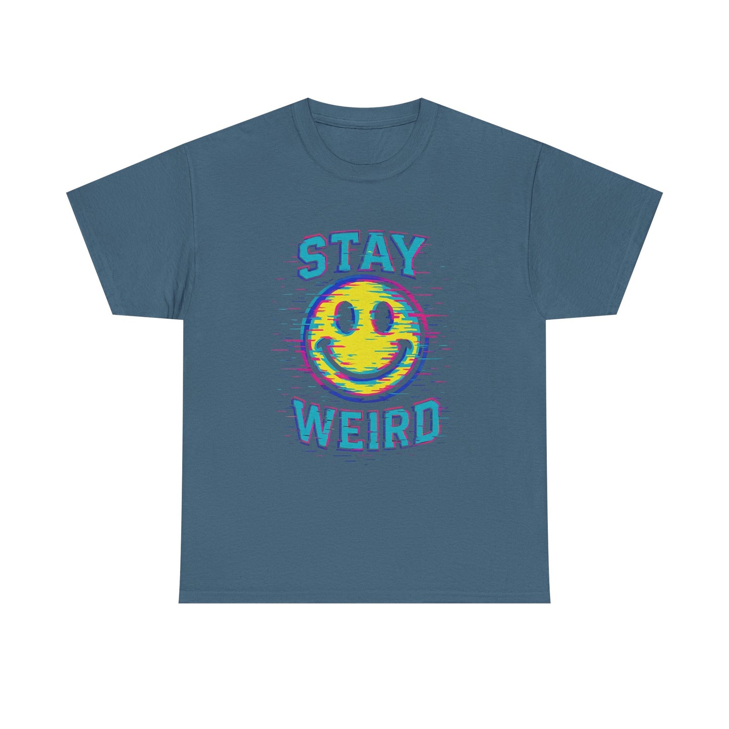 "Stay Weird" Glitch Smiley T-Shirt