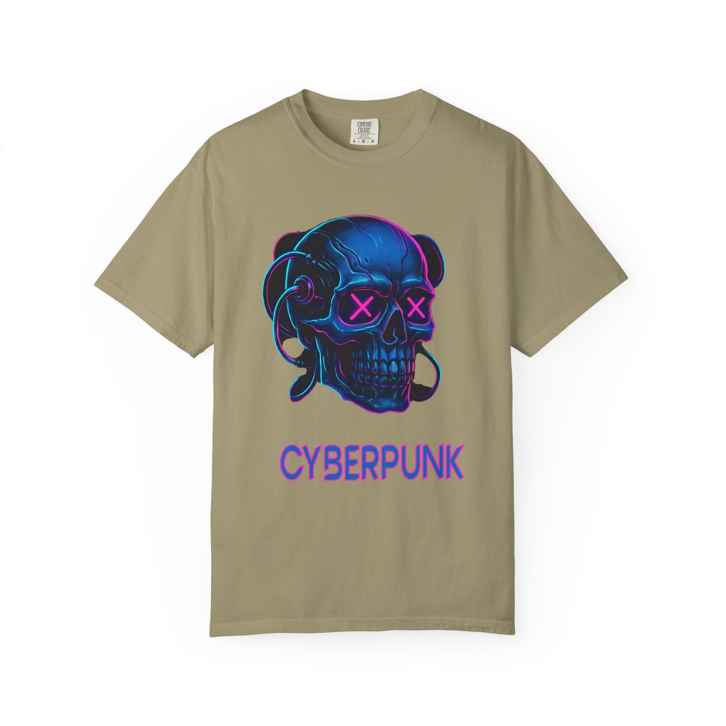 Cyberpunk Skull T-Shirt | Unisex Graphic Tee, Streetwear, Gift for Gamers, Festival Wear, Edgy Apparel, Retro Style