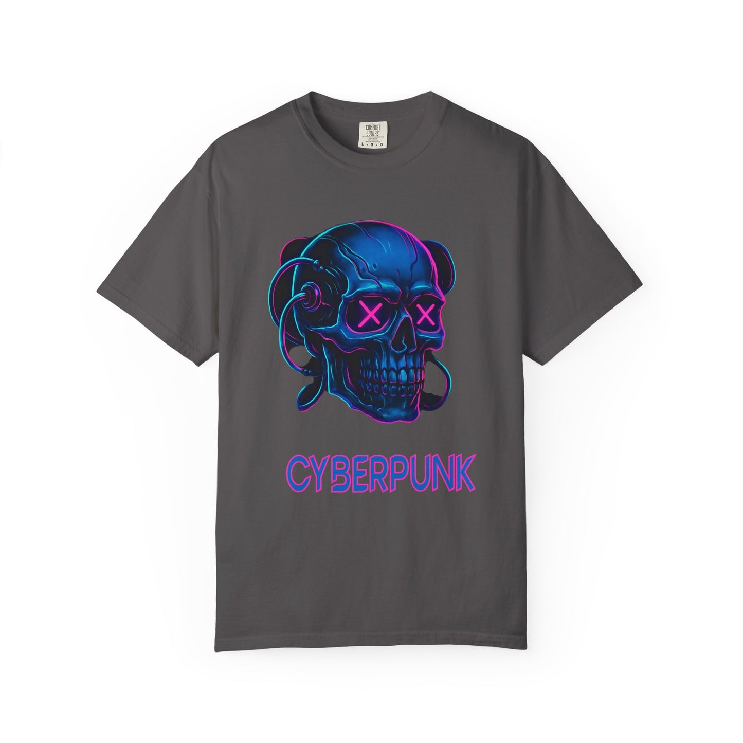 Cyberpunk Skull T-Shirt | Unisex Graphic Tee, Streetwear, Gift for Gamers, Festival Wear, Edgy Apparel, Retro Style