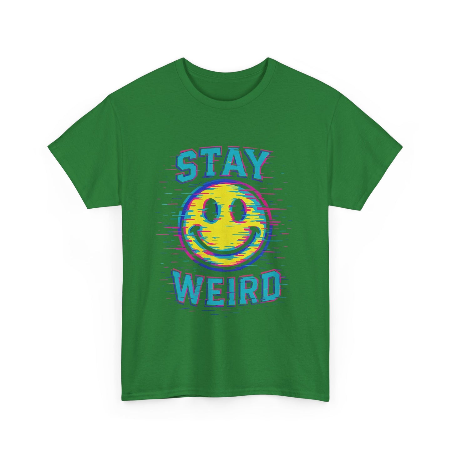"Stay Weird" Glitch Smiley T-Shirt
