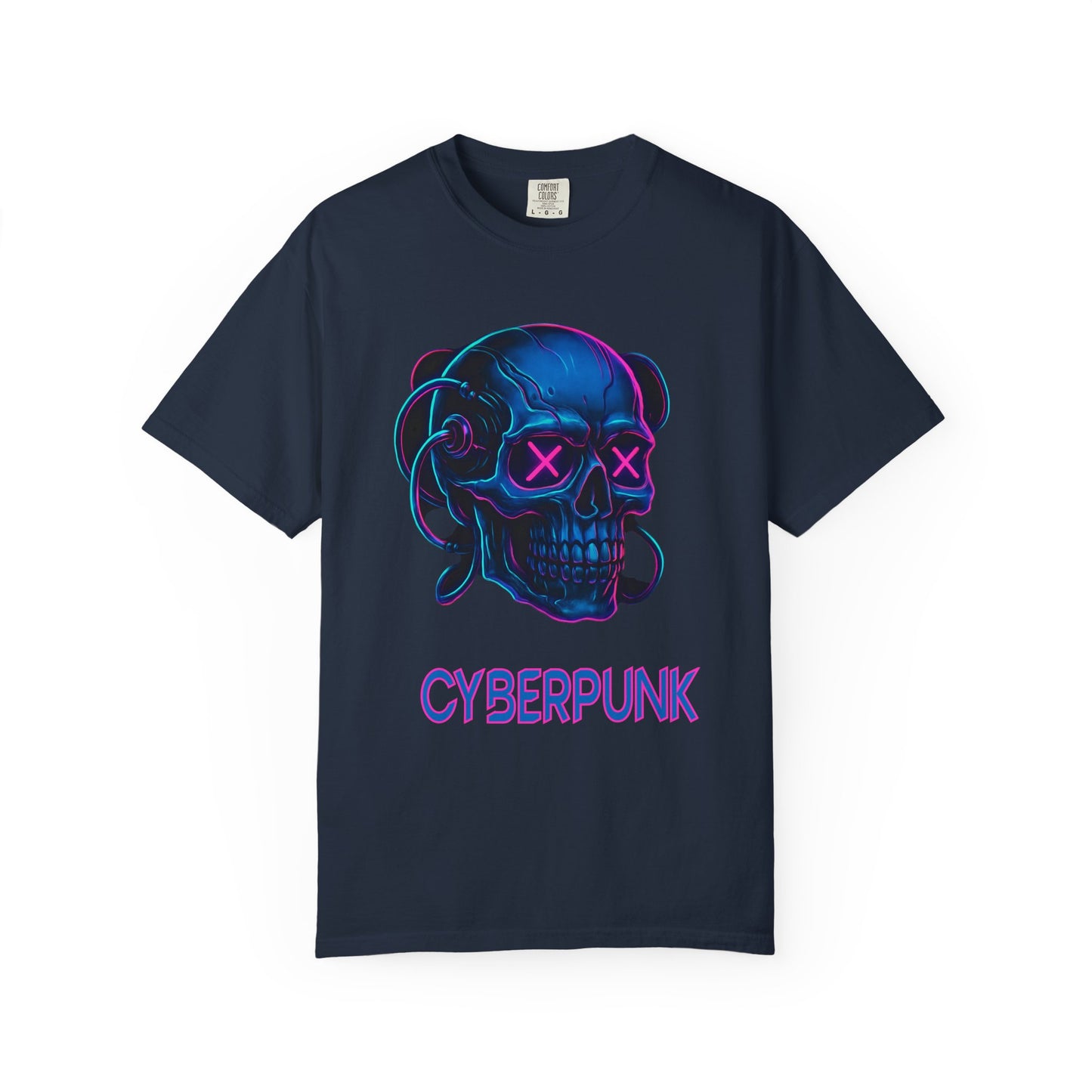 Cyberpunk Skull T-Shirt | Unisex Graphic Tee, Streetwear, Gift for Gamers, Festival Wear, Edgy Apparel, Retro Style
