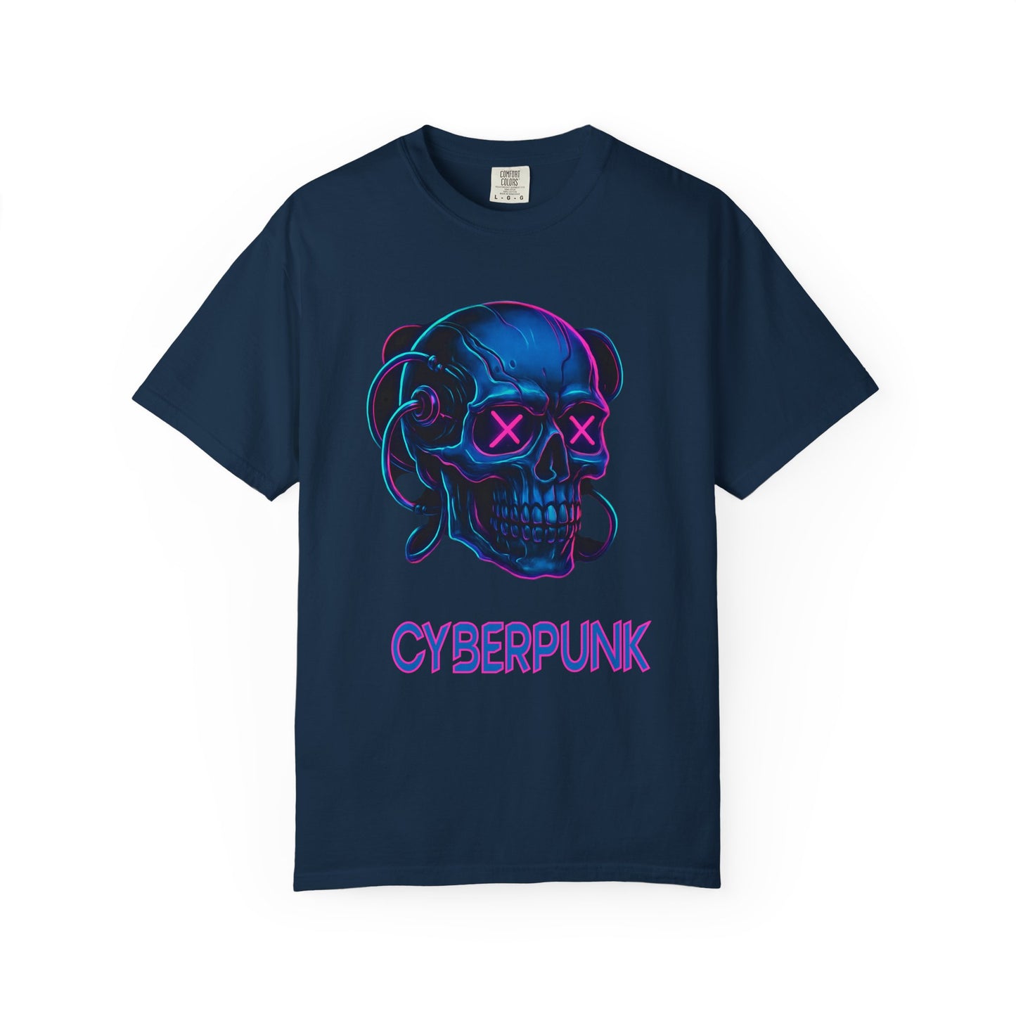 Cyberpunk Skull T-Shirt | Unisex Graphic Tee, Streetwear, Gift for Gamers, Festival Wear, Edgy Apparel, Retro Style