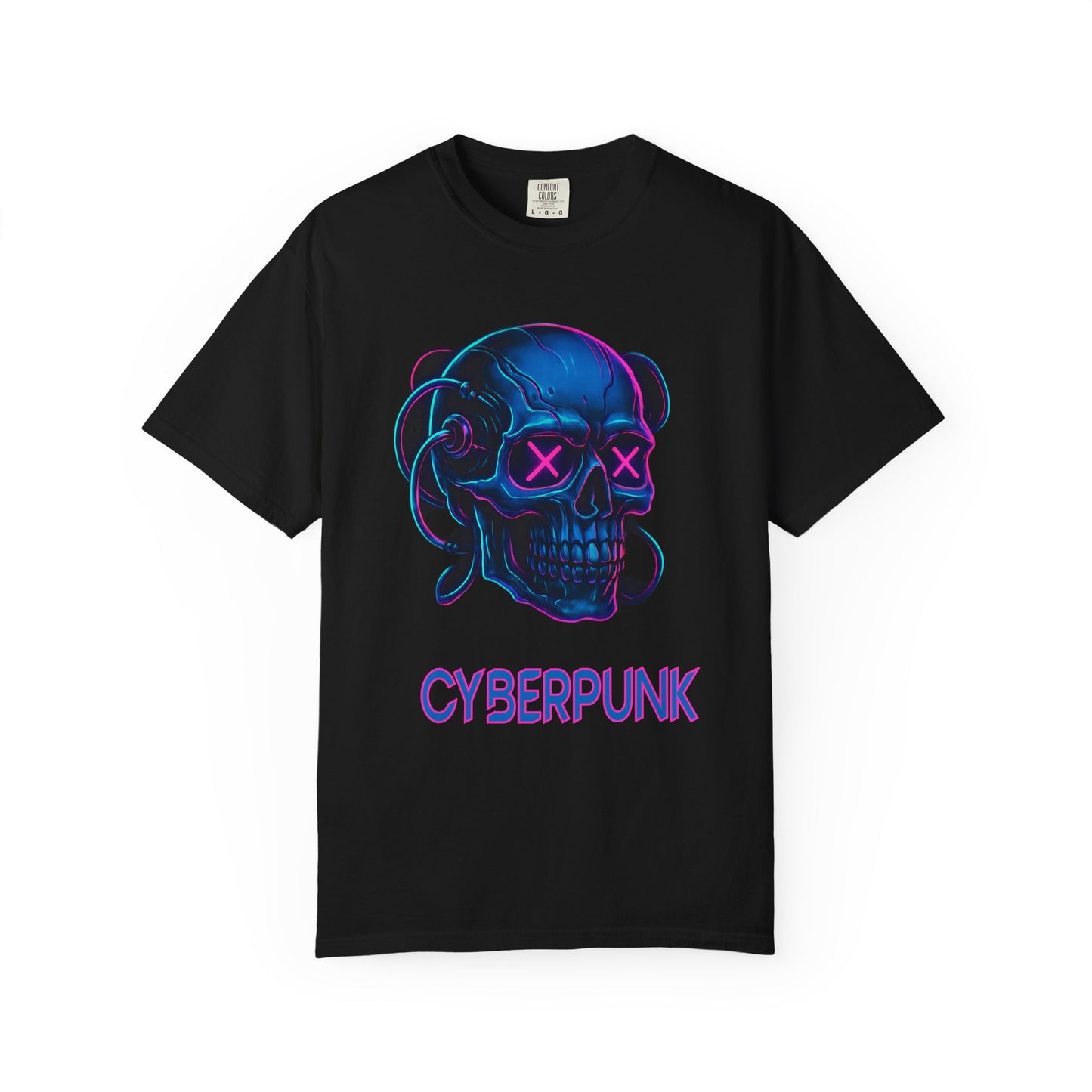 Cyberpunk Skull T-Shirt | Unisex Graphic Tee, Streetwear, Gift for Gamers, Festival Wear, Edgy Apparel, Retro Style