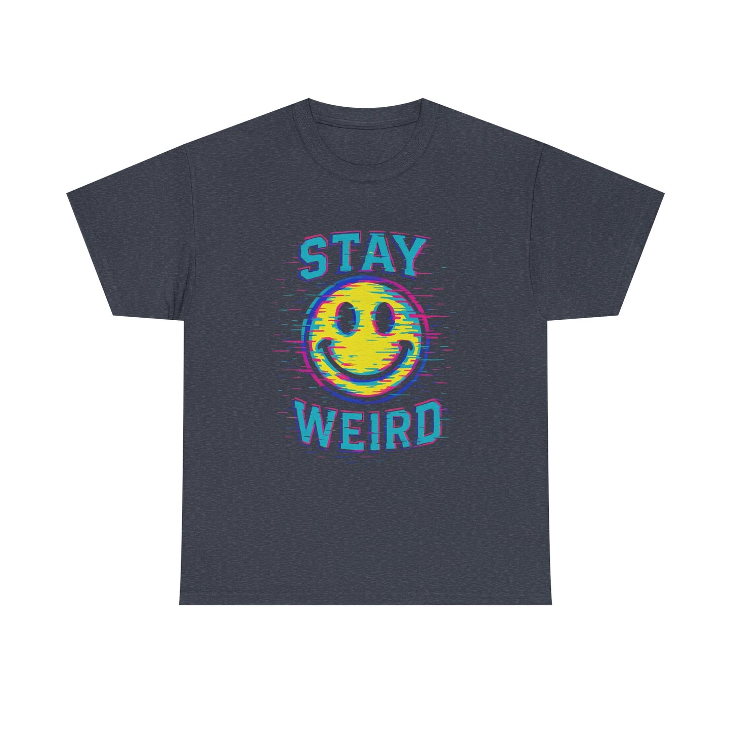 "Stay Weird" Glitch Smiley T-Shirt