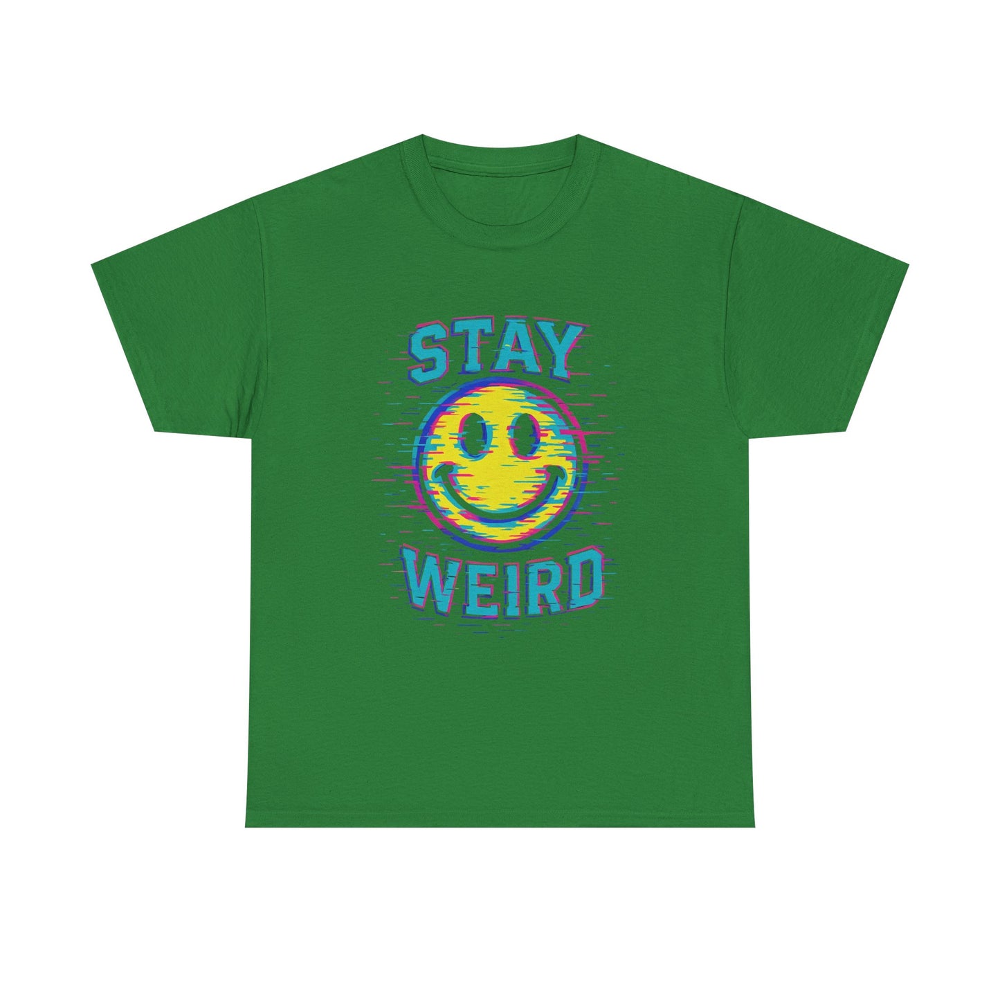 "Stay Weird" Glitch Smiley T-Shirt