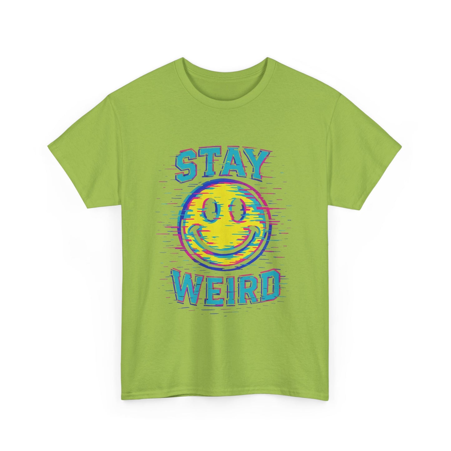 "Stay Weird" Glitch Smiley T-Shirt