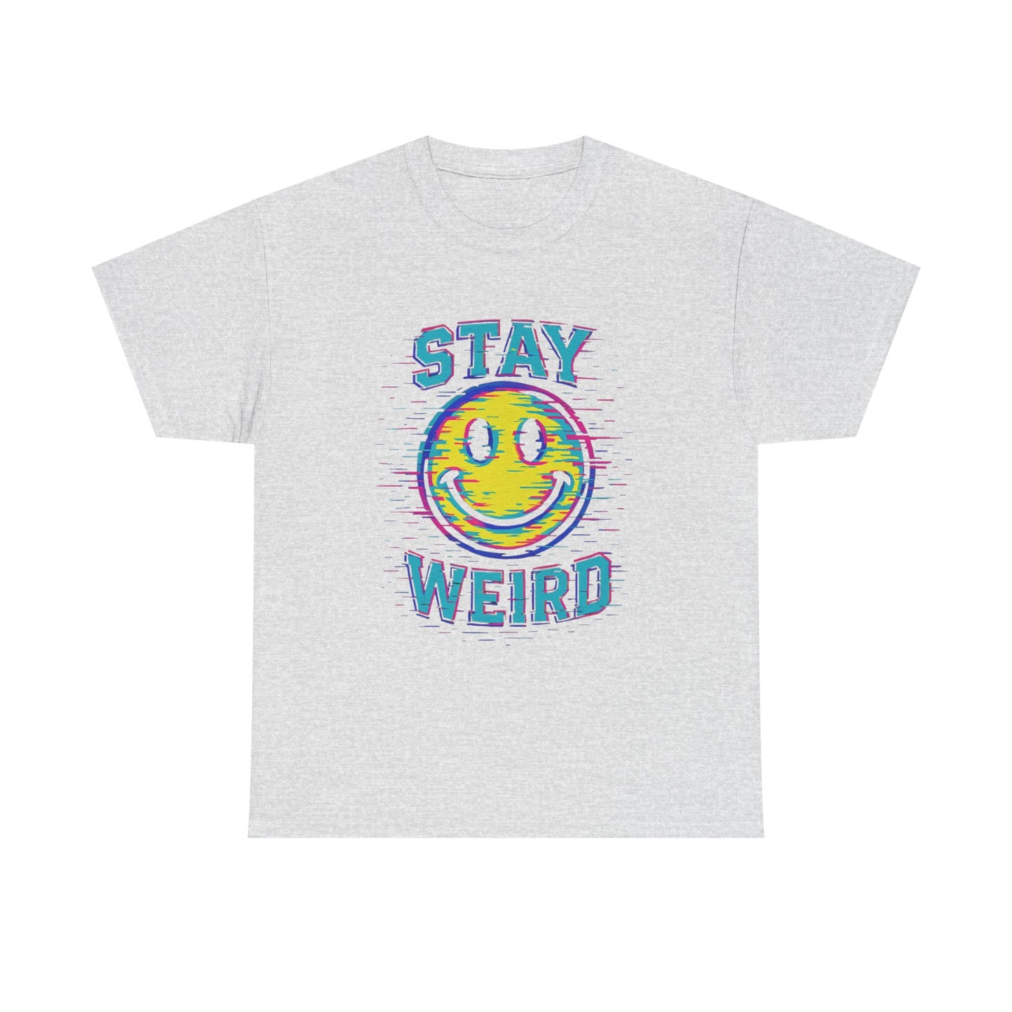 "Stay Weird" Glitch Smiley T-Shirt
