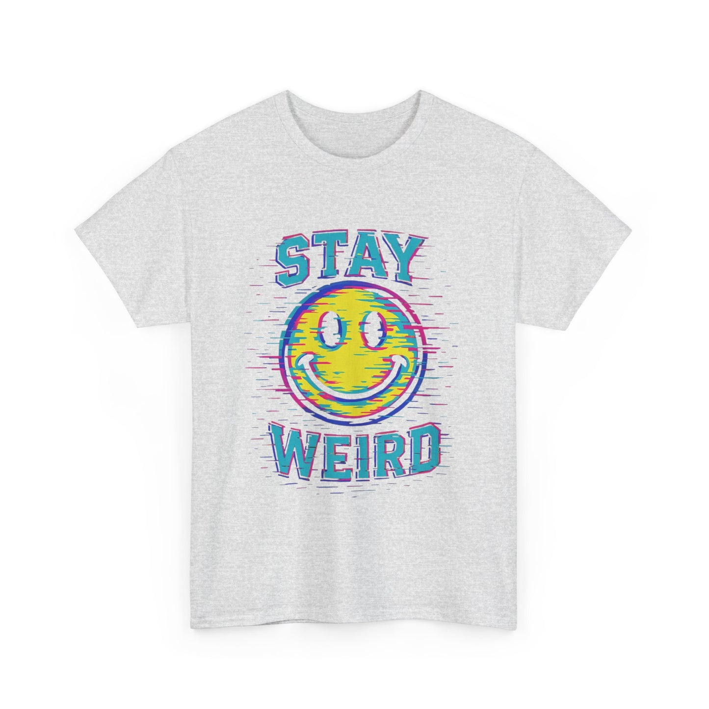 "Stay Weird" Glitch Smiley T-Shirt
