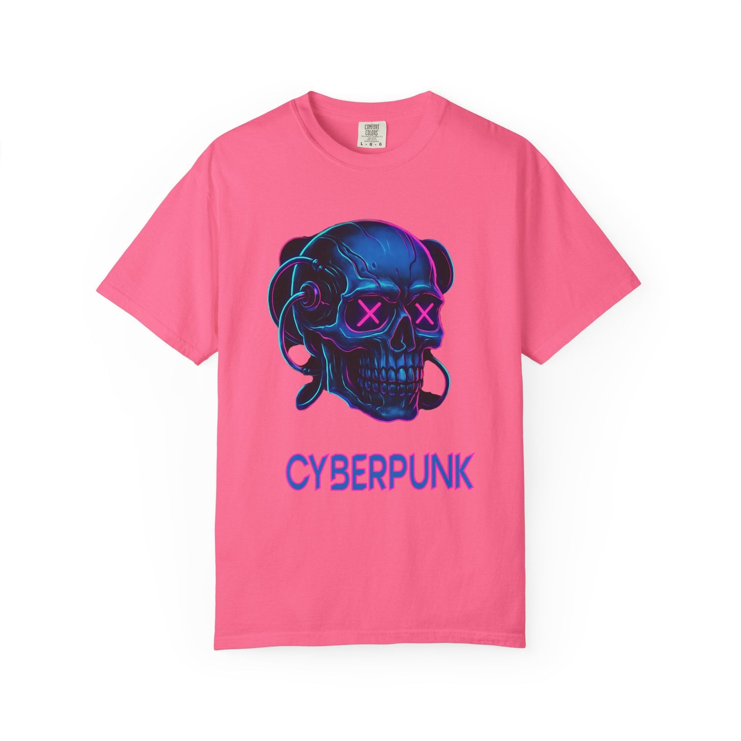 Cyberpunk Skull T-Shirt | Unisex Graphic Tee, Streetwear, Gift for Gamers, Festival Wear, Edgy Apparel, Retro Style