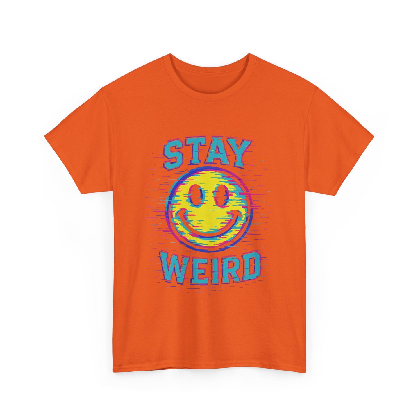 "Stay Weird" Glitch Smiley T-Shirt