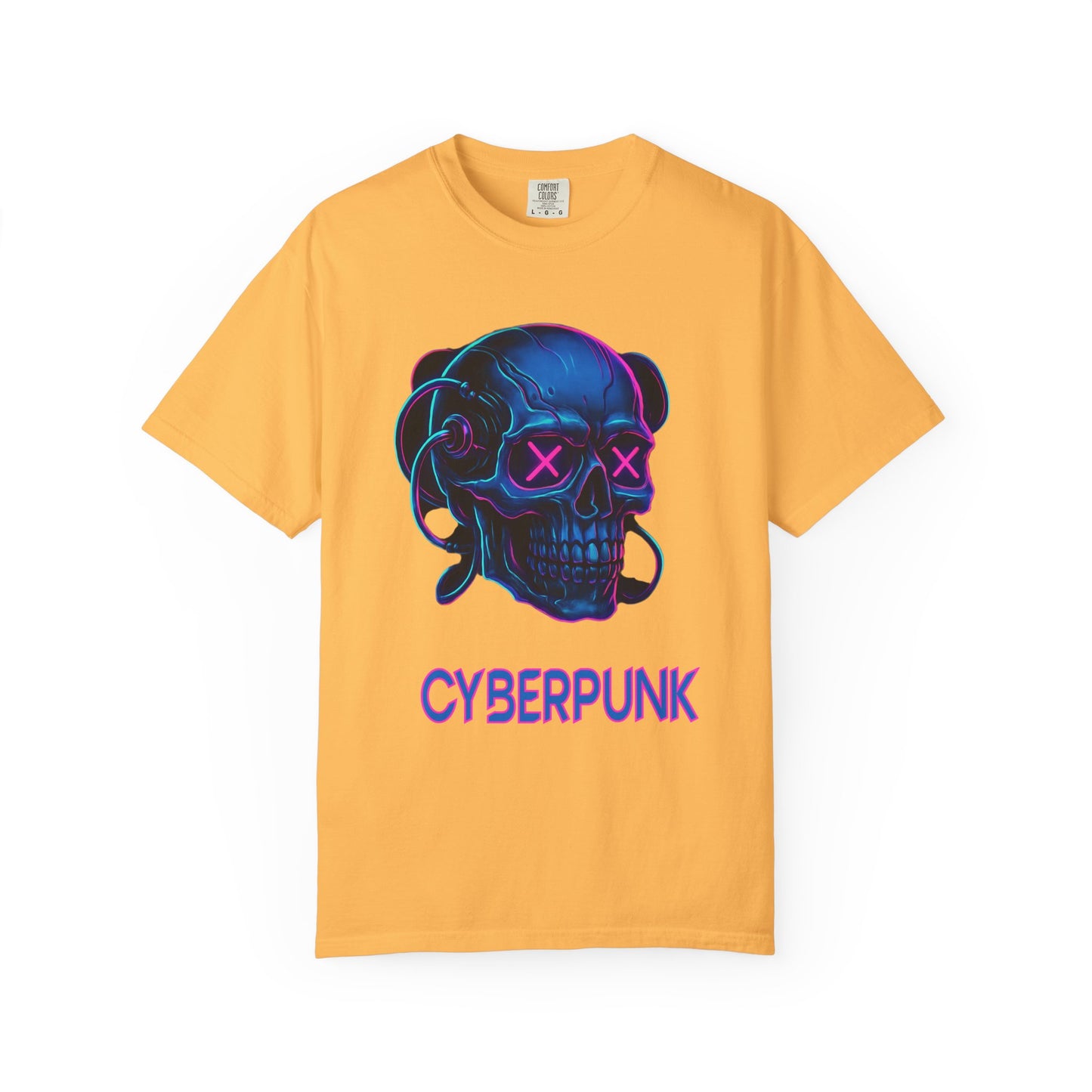 Cyberpunk Skull T-Shirt | Unisex Graphic Tee, Streetwear, Gift for Gamers, Festival Wear, Edgy Apparel, Retro Style