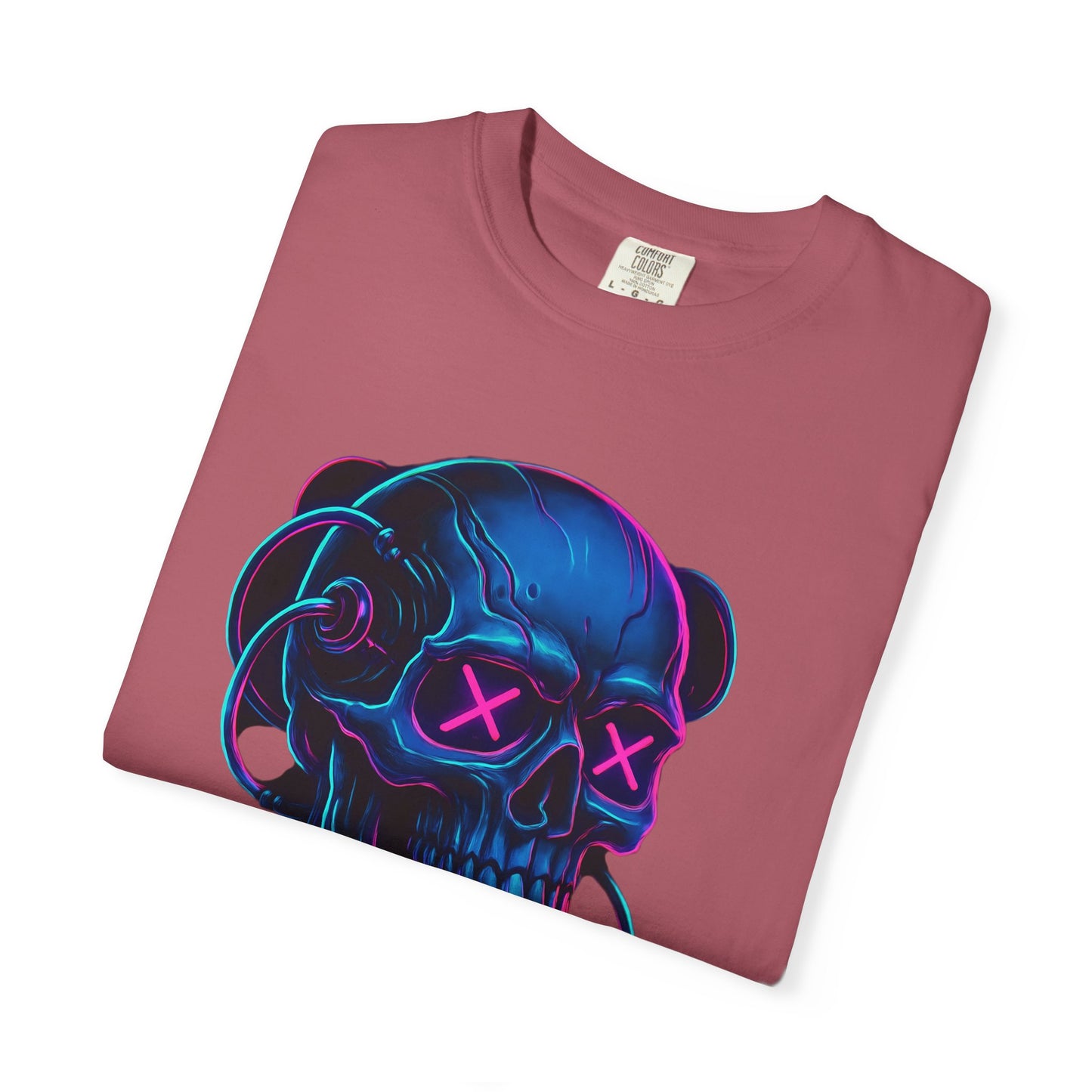 Cyberpunk Skull T-Shirt | Unisex Graphic Tee, Streetwear, Gift for Gamers, Festival Wear, Edgy Apparel, Retro Style