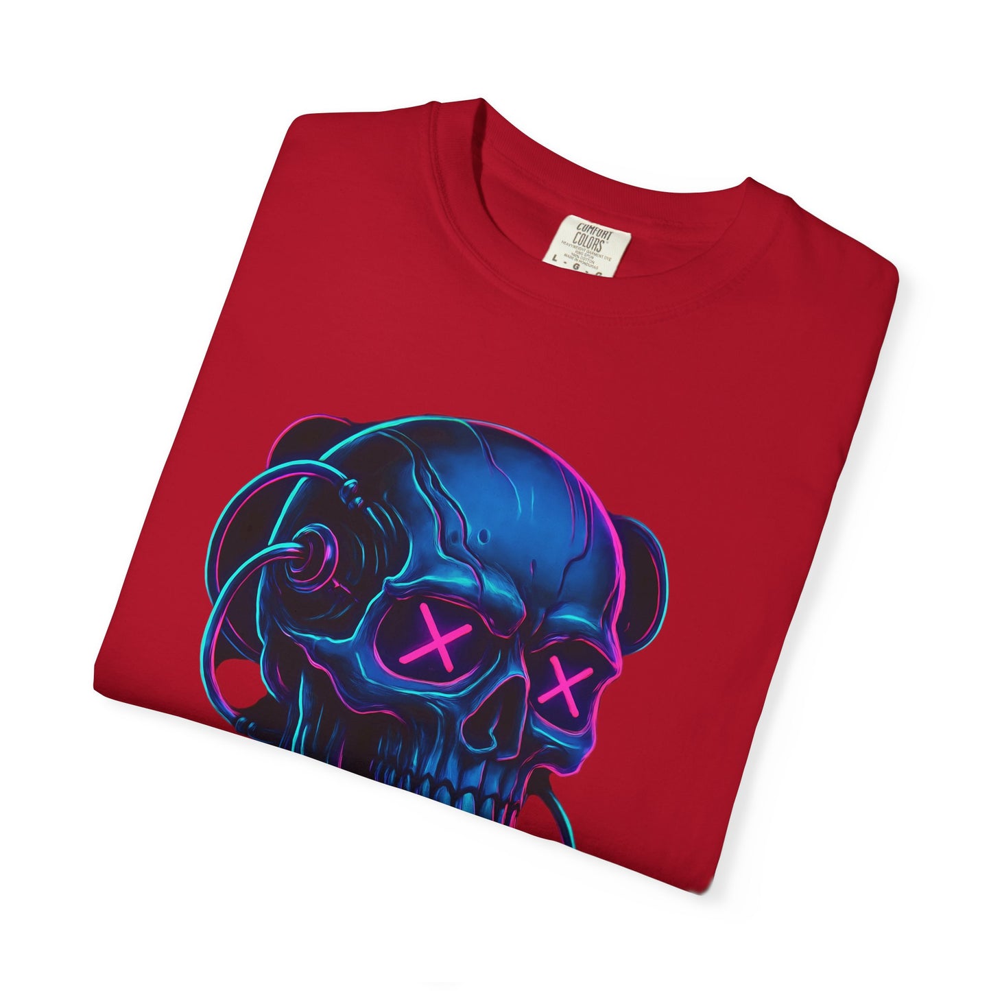 Cyberpunk Skull T-Shirt | Unisex Graphic Tee, Streetwear, Gift for Gamers, Festival Wear, Edgy Apparel, Retro Style