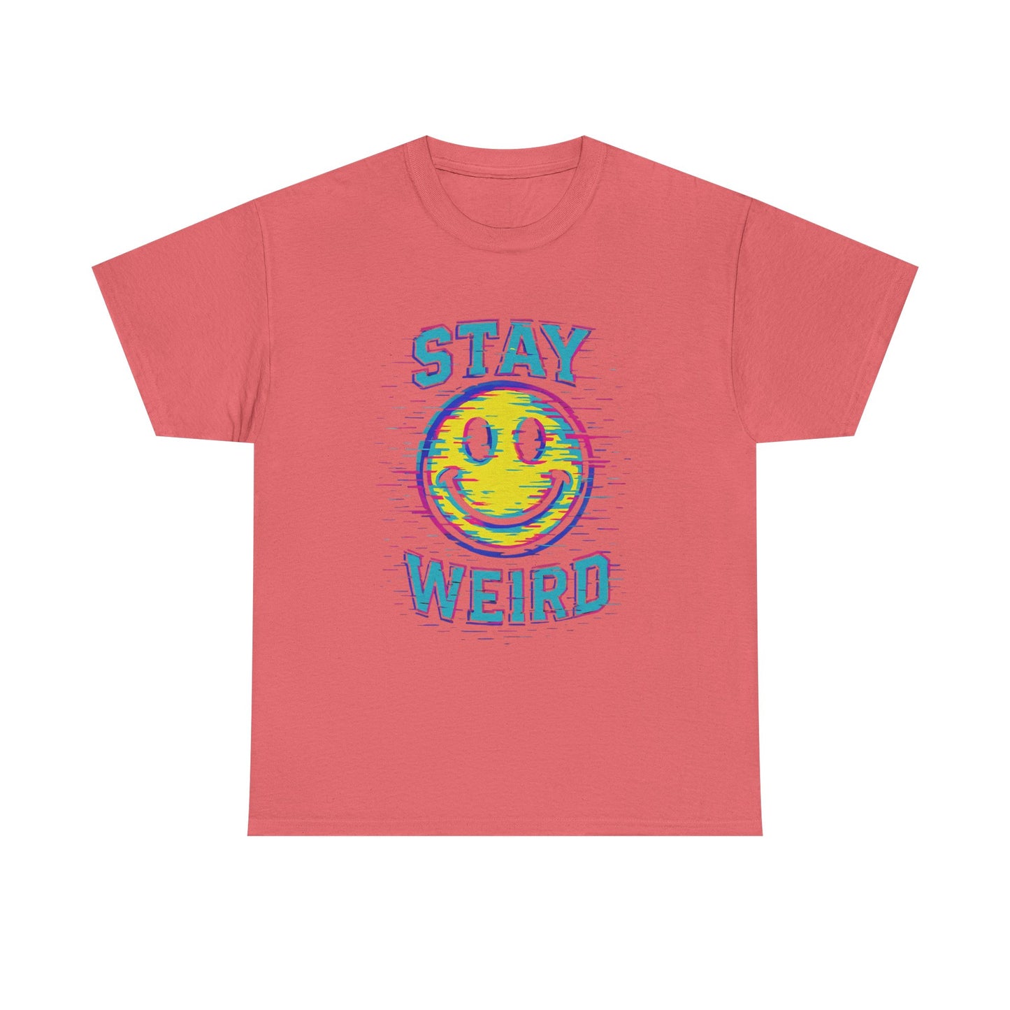 "Stay Weird" Glitch Smiley T-Shirt