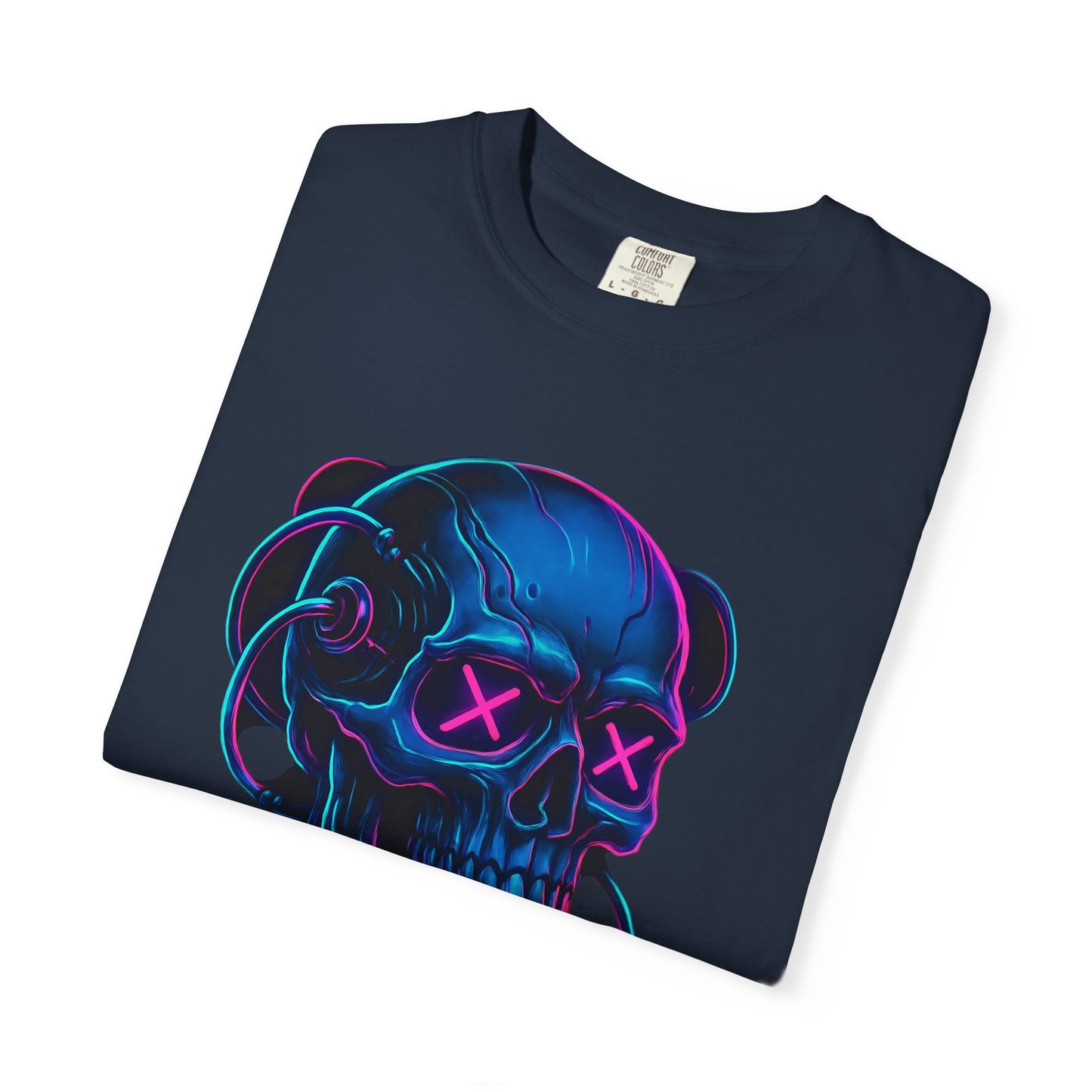 Cyberpunk Skull T-Shirt | Unisex Graphic Tee, Streetwear, Gift for Gamers, Festival Wear, Edgy Apparel, Retro Style