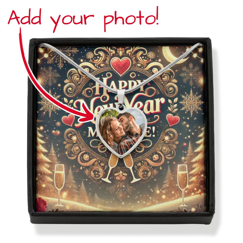 Happy New Year - Personalized Heart Necklace