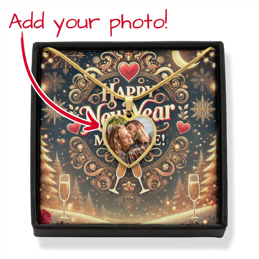 Happy New Year - Personalized Heart Necklace