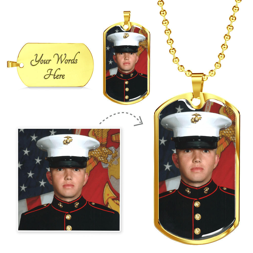 Your Upload Tag Necklace with Engraving