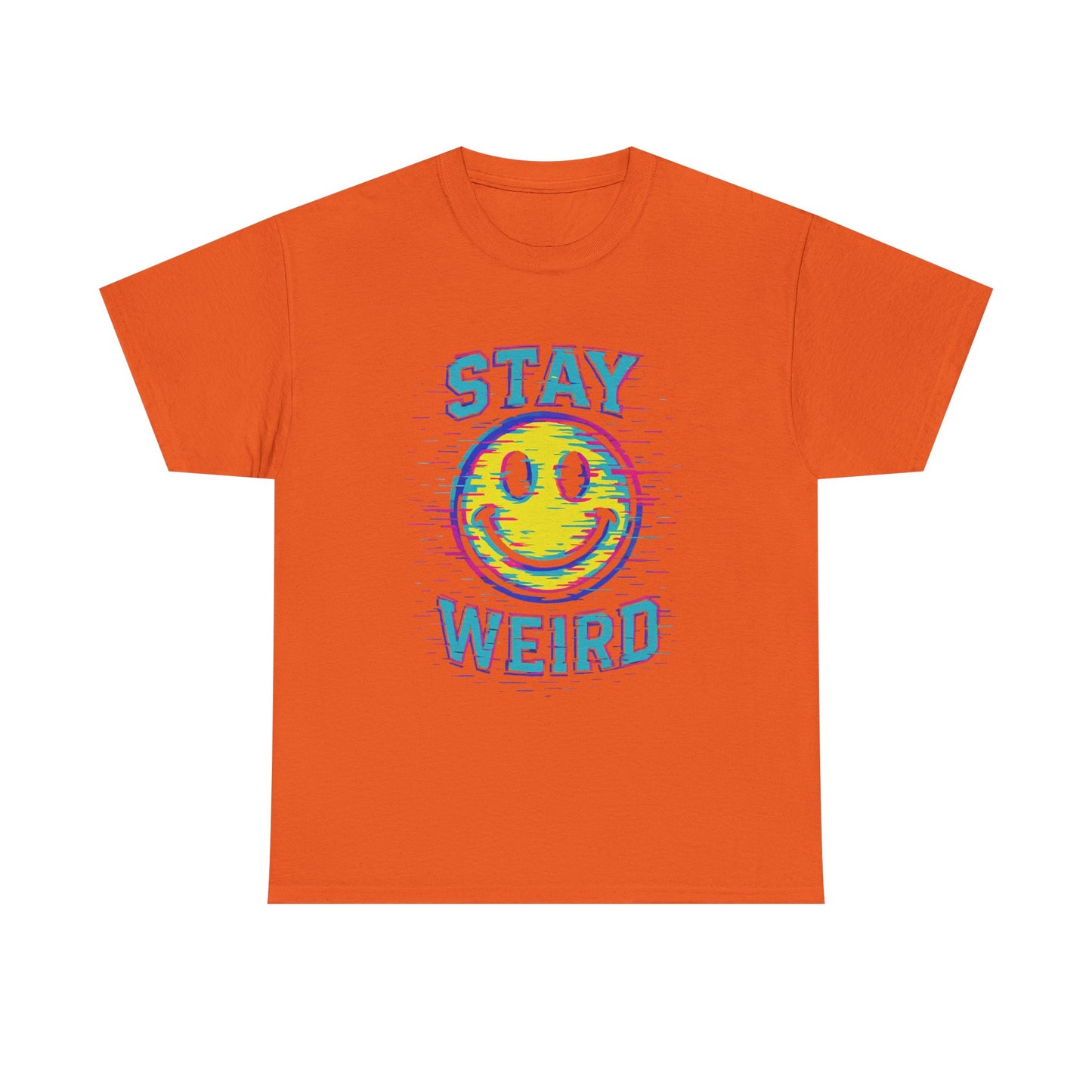 "Stay Weird" Glitch Smiley T-Shirt