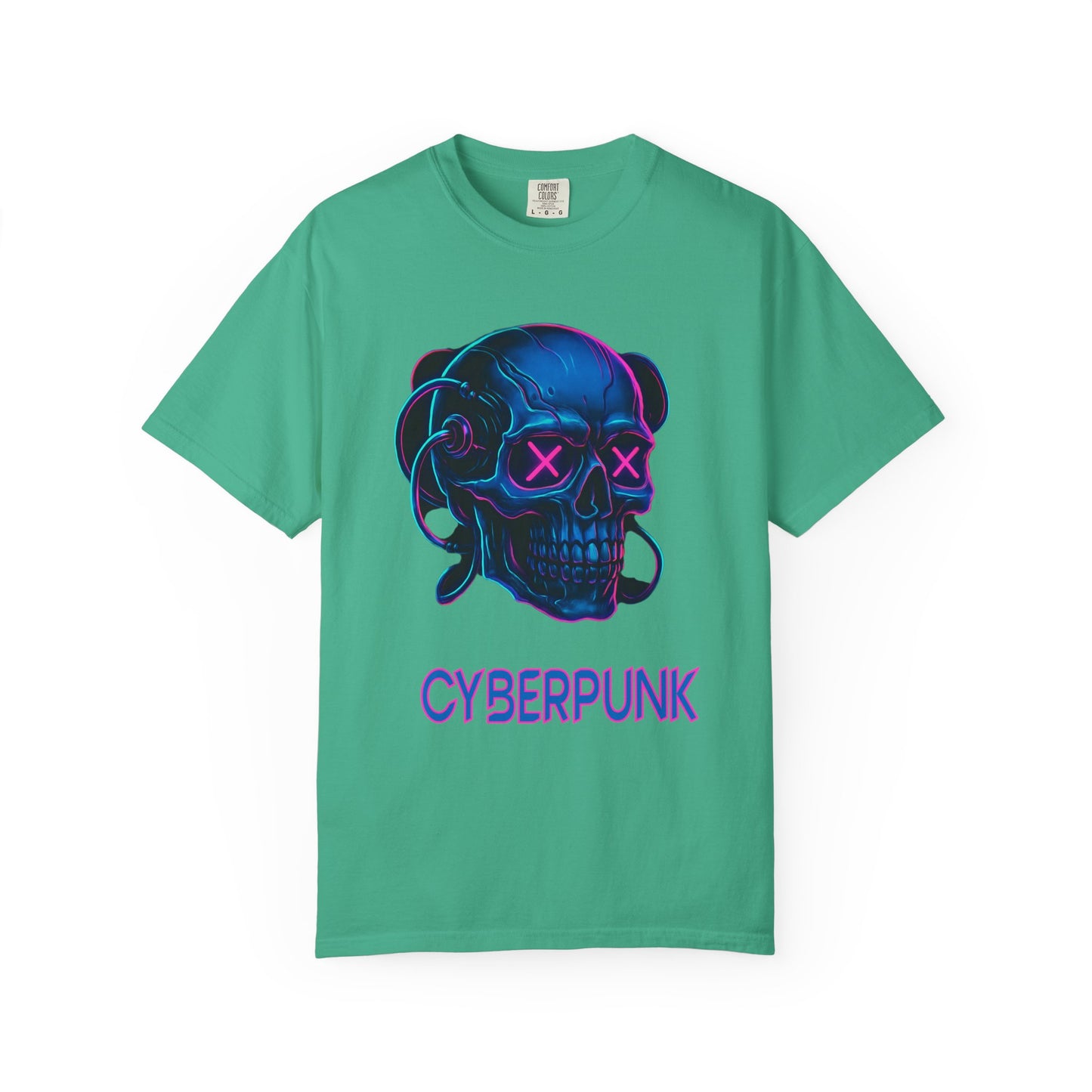 Cyberpunk Skull T-Shirt | Unisex Graphic Tee, Streetwear, Gift for Gamers, Festival Wear, Edgy Apparel, Retro Style