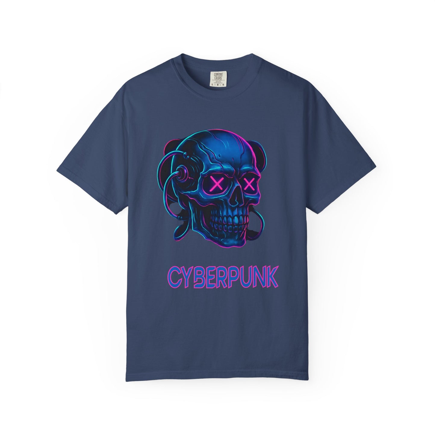 Cyberpunk Skull T-Shirt | Unisex Graphic Tee, Streetwear, Gift for Gamers, Festival Wear, Edgy Apparel, Retro Style