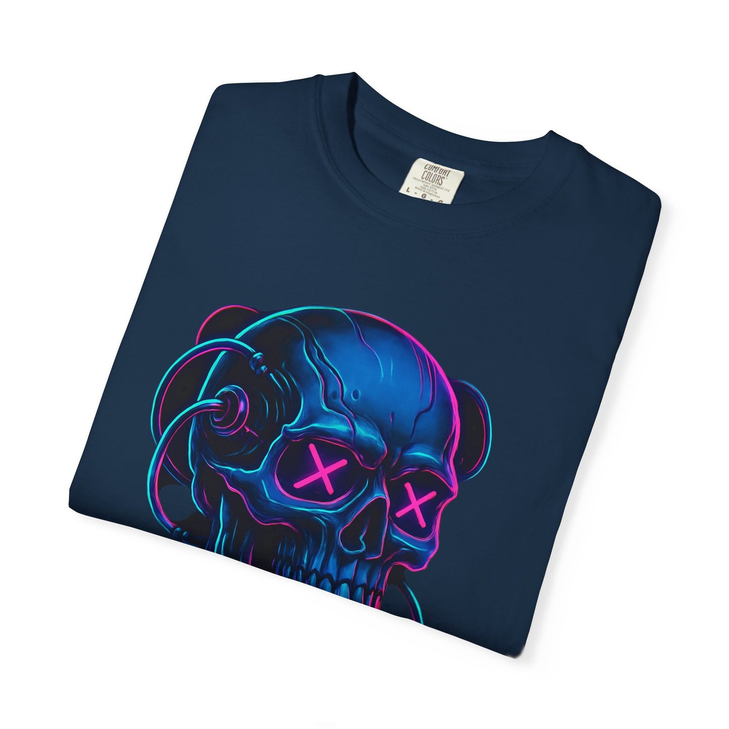 Cyberpunk Skull T-Shirt | Unisex Graphic Tee, Streetwear, Gift for Gamers, Festival Wear, Edgy Apparel, Retro Style