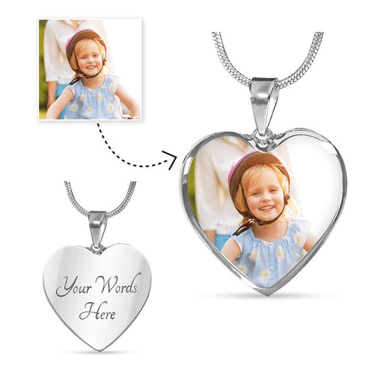 Personalized Upload Heart Necklace